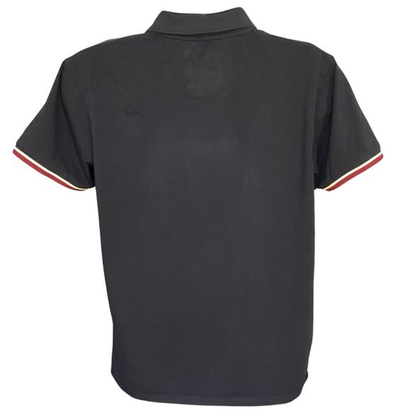 Mark Asher New York Blue Split V-Neck Short Sleeve Casual Polo Size L - Picture 4 of 8